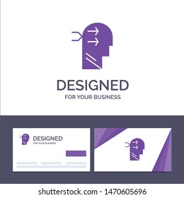Creative Business Card and Logo template Mental hang, Head, Brian, Thinking Vector Illustration. Vector Icon Template background