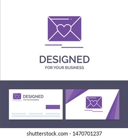 Creative Business Card and Logo template Mail, Love, Heart, Wedding Vector Illustration. Vector Icon Template background