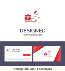 Creative Business Card and Logo template Growth, Business, Career, Leader, Leadership, Personal, Success Vector Illustration. Vector Icon Template background