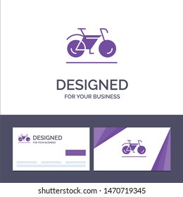 Creative Business Card and Logo template Bicycle, Movement, Walk, Sport Vector Illustration. Vector Icon Template background