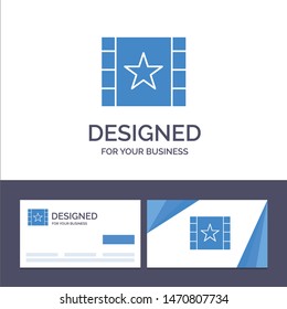 Creative Business Card and Logo template Multimedia, Player, Stream, Star Vector Illustration. Vector Icon Template background