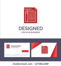 Creative Business Card and Logo template Audit, Bill, Document, File, Form, Invoice, Paper, Sheet Vector Illustration. Vector Icon Template background