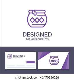 Creative Business Card and Logo template Pot, Sand, Water, Pongal, Festival Vector Illustration. Vector Icon Template background