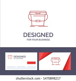 Creative Business Card and Logo template Bucket, Cleaning, Wash, Water Vector Illustration. Vector Icon Template background