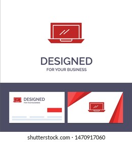 Creative Business Card and Logo template Computer, Desktop, Device, Hardware, Pc Vector Illustration. Vector Icon Template background