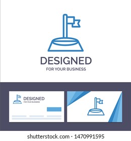 Creative Business Card and Logo template Corner, Flag, Golf, Sport Vector Illustration. Vector Icon Template background