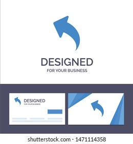 Creative Business Card and Logo template Arrow, Up, Back Vector Illustration. Vector Icon Template background