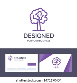Creative Business Card and Logo template Tree, Plant, Growth Vector Illustration. Vector Icon Template background