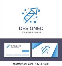 Creative Business Card and Logo template Celebration, Festivity, Fireworks, Holiday Vector Illustration. Vector Icon Template background
