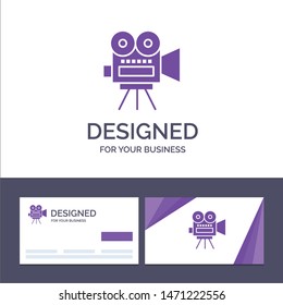 Creative Business Card and Logo template Camera, Movie, Film, Education Vector Illustration. Vector Icon Template background