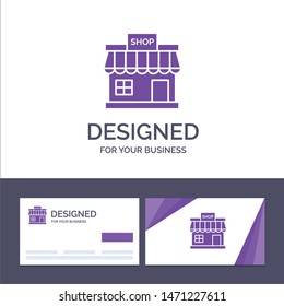 Creative Business Card and Logo template Shop, Store, Online, Store, Market Vector Illustration. Vector Icon Template background