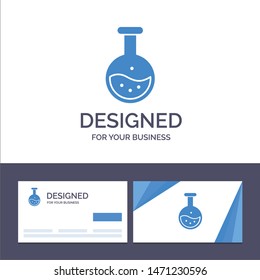 Creative Business Card and Logo template Tube, Labe, Science, Test, Education Vector Illustration. Vector Icon Template background