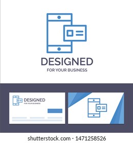 Creative Business Card and Logo template Mobile, Online, Chalk, Profile Vector Illustration. Vector Icon Template background