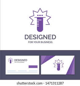 Creative Business Card and Logo template Tube, Test, Medical, Lab Vector Illustration. Vector Icon Template background