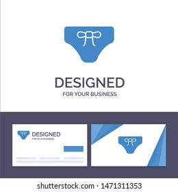 Creative Business Card and Logo template Beach, Bikini, Clothes, Clothing Vector Illustration. Vector Icon Template background