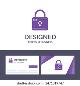 Creative Business Card and Logo template Lock, Computing, Locked, Security Vector Illustration. Vector Icon Template background