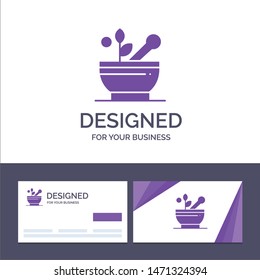 Creative Business Card and Logo template Medical, Medicine, Soup, Hospital Vector Illustration. Vector Icon Template background