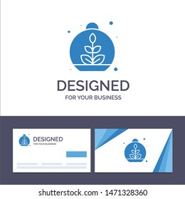 Creative Business Card and Logo template Growing, Leaf, Plant, Spring Vector Illustration. Vector Icon Template background
