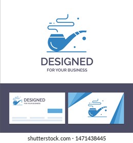 Creative Business Card and Logo template Pipe, Smoke, St. Patrick, Tube Vector Illustration. Vector Icon Template background