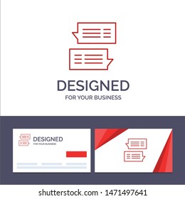 Creative Business Card and Logo template Chat, Bubble, Mail, Message, Conversations Vector Illustration
