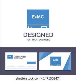 Creative Business Card and Logo template Board, Education, Formula Vector Illustration
