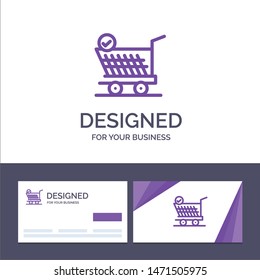 Creative Business Card and Logo template Trolley, Retail, Shopping, Cart Vector Illustration