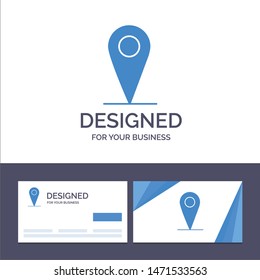 Creative Business Card and Logo template Location , Map, Pin Vector Illustration