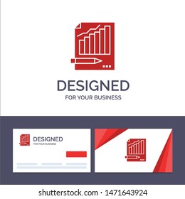 Creative Business Card and Logo template Statistics, Analysis, Analytics, Business, Chart, Graph, Market Vector Illustration