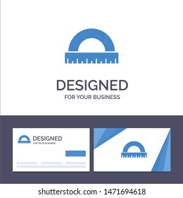 Creative Business Card and Logo template Angle, Construction, Measure, Ruler, Scale Vector Illustration