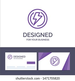 Creative Business Card and Logo template Bolt, Light, Voltage, Industry, Power Vector Illustration