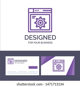 Creative Business Card and Logo template Web, Setting, Gear, Internet Vector Illustration