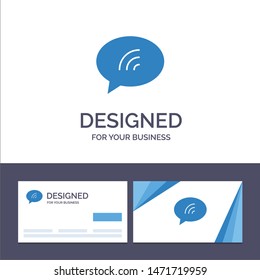 Creative Business Card and Logo template Message, Chat, Chatting, Sand Vector Illustration