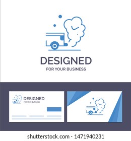 Creative Business Card and Logo template Air, Car, Gas, Pollution, Smoke Vector Illustration