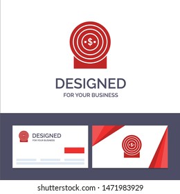 Creative Business Card and Logo template Target, Money, Achievement, Target Vector Illustration