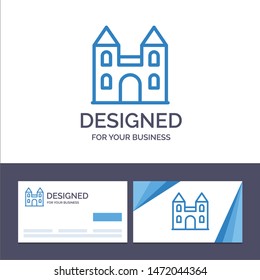 Creative Business Card and Logo template Big, Cathedral, Church, Cross Vector Illustration