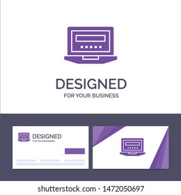 Creative Business Card and Logo template Laptop, Computer, Hardware, Education Vector Illustration