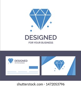 Creative Business Card and Logo template Diamond, Canada, Jewel Vector Illustration