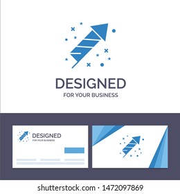 Creative Business Card and Logo template Celebration, Festivity, Fireworks, Holiday Vector Illustration