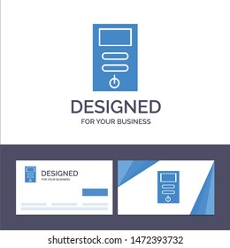 Creative Business Card and Logo template Computer, Cpu, Pc, Stabilizer Vector Illustration