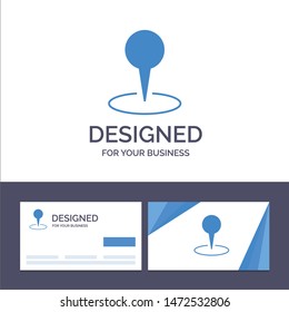Creative Business Card and Logo template Location, Map, Marker, Pin Vector Illustration