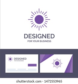 Creative Business Card and Logo template Sun, Sunrise, Sunset Vector Illustration