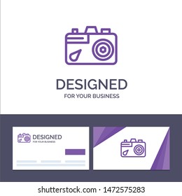 Creative Business Card and Logo template Camera, Education, Image, Picture Vector Illustration
