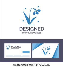 Creative Business Card and Logo template Decoration, Easter, Plant, Tulip Vector Illustration