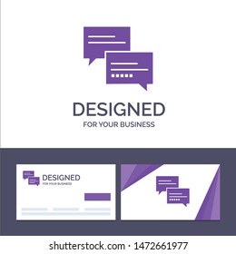 Creative Business Card and Logo template Chat, Comment, Message, Education Vector Illustration
