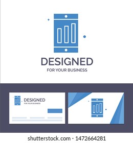 Creative Business Card and Logo template Mobile, Cell, Chart Vector Illustration