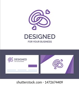 Creative Business Card and Logo template Ring, Engagement, Wedding Ring, Engagement Ring, Love Vector Illustration