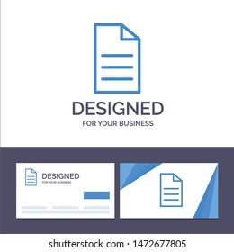 Creative Business Card and Logo template File, Data, User, Interface Vector Illustration
