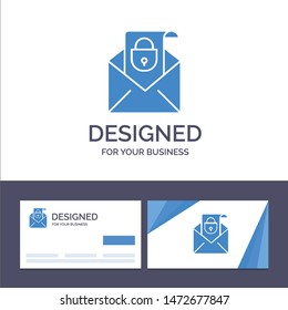 Creative Business Card and Logo template Mail, Email, Message, Security Vector Illustration