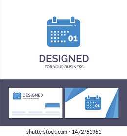 Creative Business Card and Logo template Canada, Calendar, Date, Day Vector Illustration
