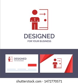 Creative Business Card and Logo template Dismissal, Employee, Exit, Job, Layoff, Person, Personal Vector Illustration